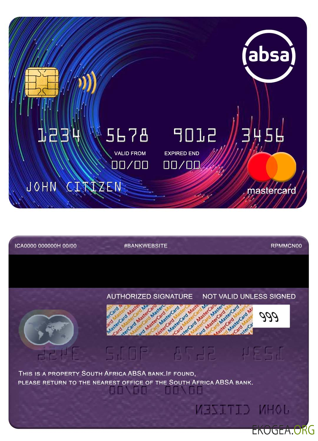 Mastercard de la banque ABSA en Afrique du Sud